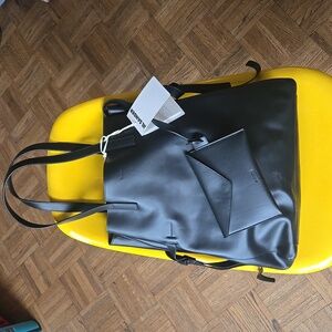 JIL SANDER Black Leather Bag Shopper NWT